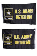 3X5 Army Veteran Black DOUBLE SIDED 2 Sided United States Army Flag Banner