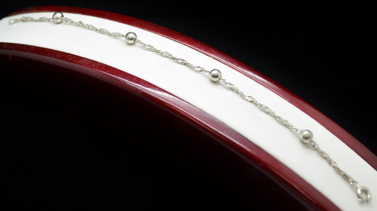 Sterling Silver Pretty Rope Patterned Bracelet #F… - image 2