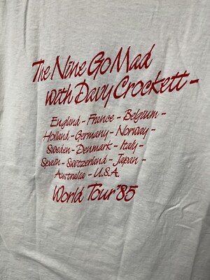 Vintage Original Paul Young The Nine Go Mad World Tour 1985 T