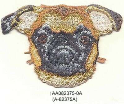 2'' x 3'' Tan Brussels Griffon Dog Breed Portrait Embroidery Patch