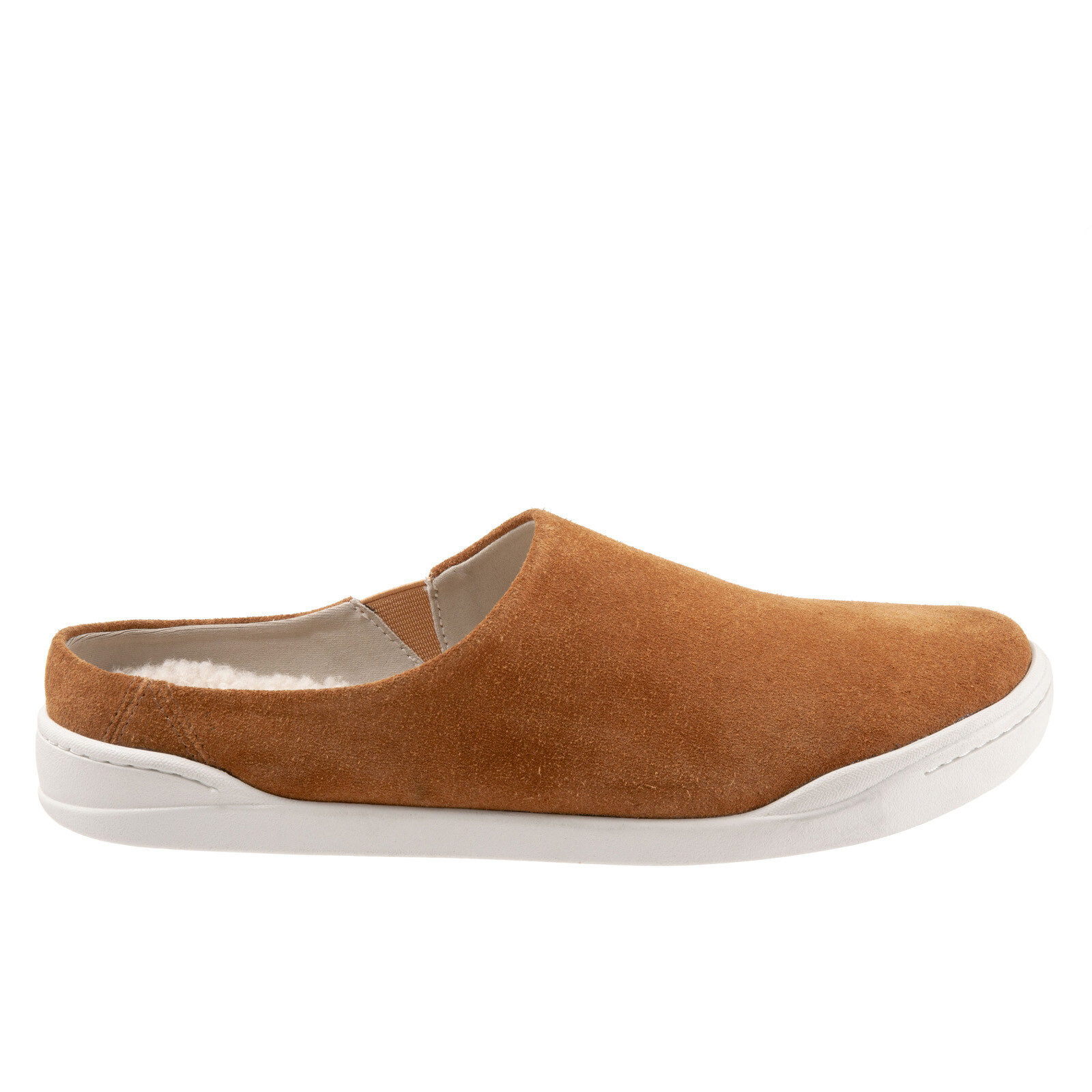 Женские коричневые кожаные слипоны на плоской подошве Mule Softwalk Auburn S2151-258