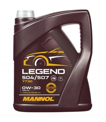 MANNOL 7730 LEGEND 504/507 5 Liter SAE 0W-30, ACEA C3, C2, API SN