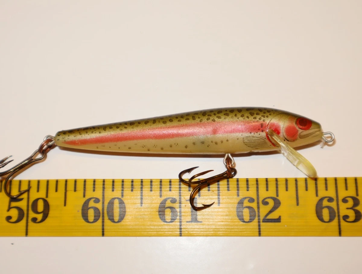 Leurre de pêche vintage Rebel Minnow Sinker vert maquereau 4 1/2