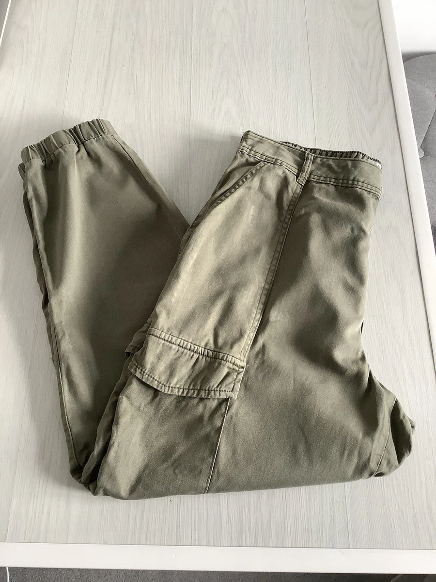 Pantalon Cargo Camouflage New Look Fille – 14 Ans – Denim Vert/marron/blanc – Occasion
