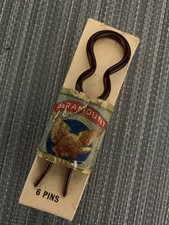 Vintage 1940 Hair Pins   Wave S-Curve Forks   Paramount Box of 6 pins