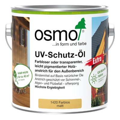 OSMO UV-Schutz Öl farblos/farbig 0,75 L / 2,5 L Holz-UV-Schutz für Außenbereich