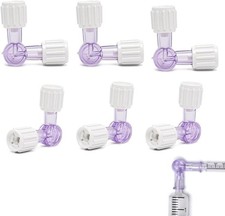 10 Pack Syringe Coupler Disposable 90 Degree Two Way Valve Stopcocks Luer Lock