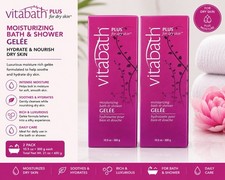 Vitabath Plus For Dry Skin Moisturizing Bath  Shower Gelee 10.5oz / 300g 2 Pack