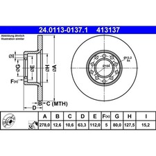 2x ATE 24.0113-0137.1 Bremsscheibe für MERCEDES BENZ 8 W123 S123 W114 W115 2x ATE 24.0113-0137.1 Bremsscheibe für MERCEDES BENZ 8 W123 S123 W114 W115
