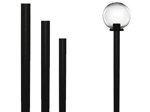 FRASCHETTI PALI PALO PER LAMPIONE SFERA GLOBO H.80 120 180 ILLUMINAZIONE DA ESTERNO