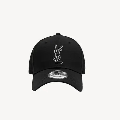 Saint Laurent Rive Droite New Era Cassandre Canvas Cap Black Authentic