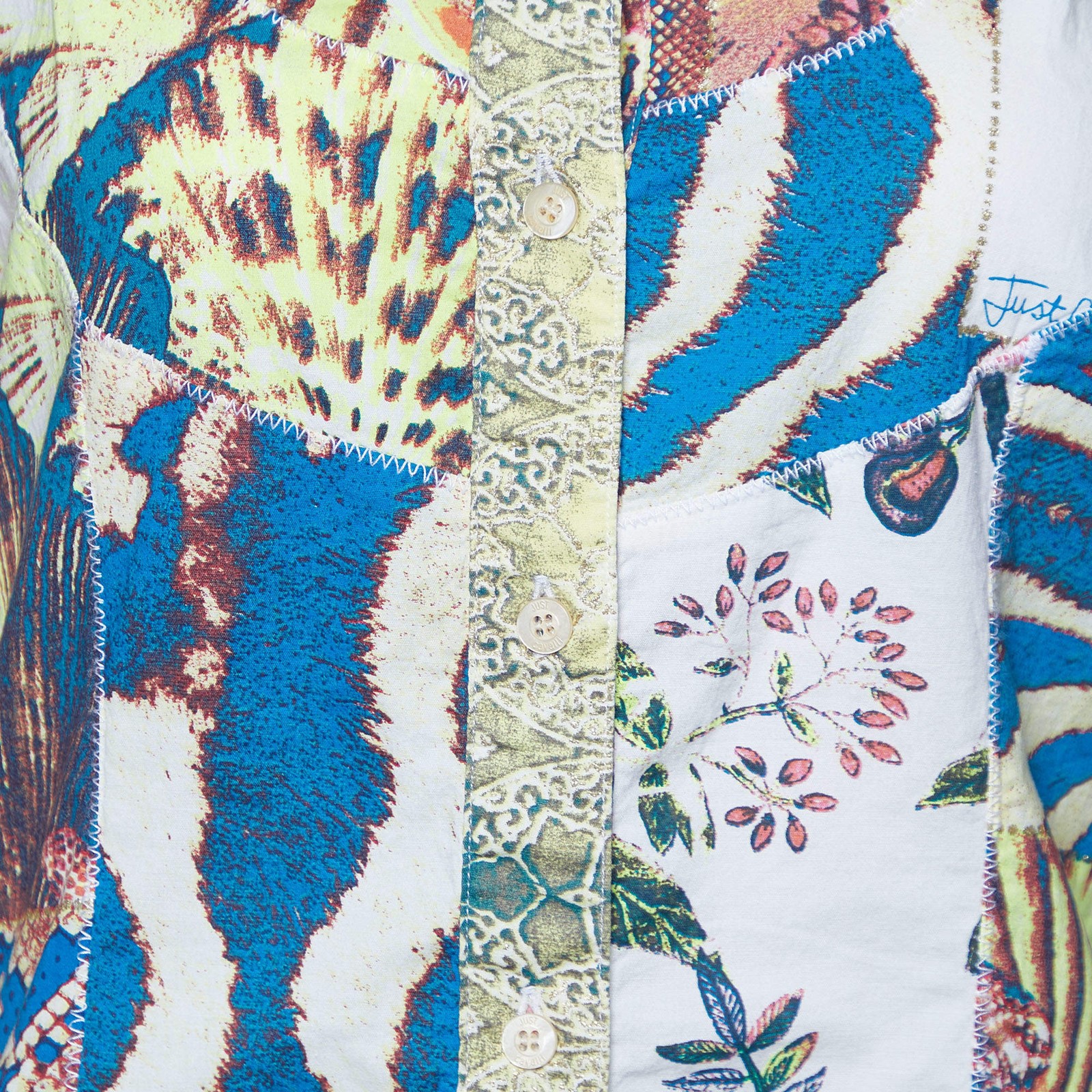Just Cavalli Multicolor Patchwork Printed Cotton … - image 3