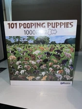 “101 Pooping Puppies” 1000 Piece Puzzle Dogs Funwares Complete