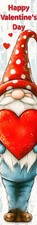 2Pcs Valentine  s Day Banners Valentines Door Decoration Gnome Valentine Day Hang