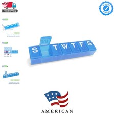 EZY DOSE Weekly 7-Day Pill Organizer, Medicine Planner, Vitamin Organizer Box,