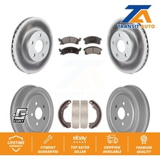 Front Rear Coated Disc Brake Rotor Ceramic Pad & Drum Kit For Chevrolet Cavalier