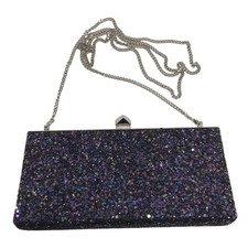 Borsa a tracolla JIMMY CHOO con catena glitterata nera da donna borsa...