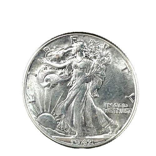 1942 Walking Liberty Half Dollar 50c AU-Unc. 90% Silver U.S Coin # 14