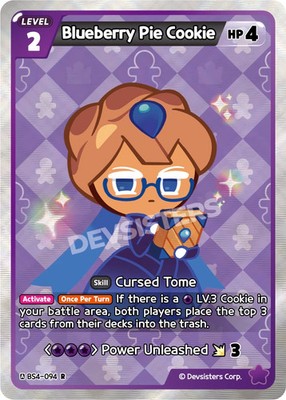 CookieRun Braverse TCG | Blueberry Pie Cookie R | BS4-094 | NM