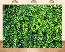 7x5ft Fabric Nature Green Leaves Backdrop Green Ivy Wall Background for Baby ...