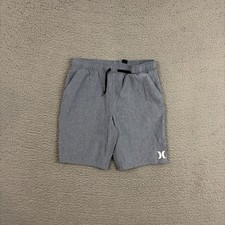 Hurley Shorts Boys Medium Gray Drawstring Pockets Beach Casual Surfer Kids