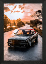 BMW e30 Cabrio Framed Wall Art Poster Canvas Print Picture