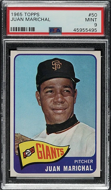 1965 Topps #50 Juan Marichal - PSA 9 - Giants Hall of Famer - Only 1 Higher