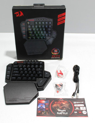 Redragon K585 RGB DITI Einhand Mechanische Gaming Tastatur USB-C Schwarz-Rot