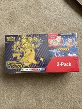 Pokemon Surging Sparks Elite Trainer Box  Booster Bundle COSTCO  2-PACK  IN HAND