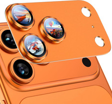 for Iphone 17 Pro Max Camera Lens Protector, Metal Frame Glass Cover Not Easy