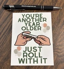 Funny Birthday Weed Canabis Very Small 3.5” X 5” Blank Inside Greeting Card