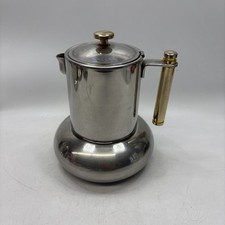 Caffettiera Lavazza Principessa serie ORO 3 o 4 tazze Inox 18/10 vintage #15