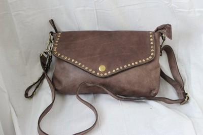 Bolsa Nova Italian Leather Studded Lavinia Crossbody  Purse Bag