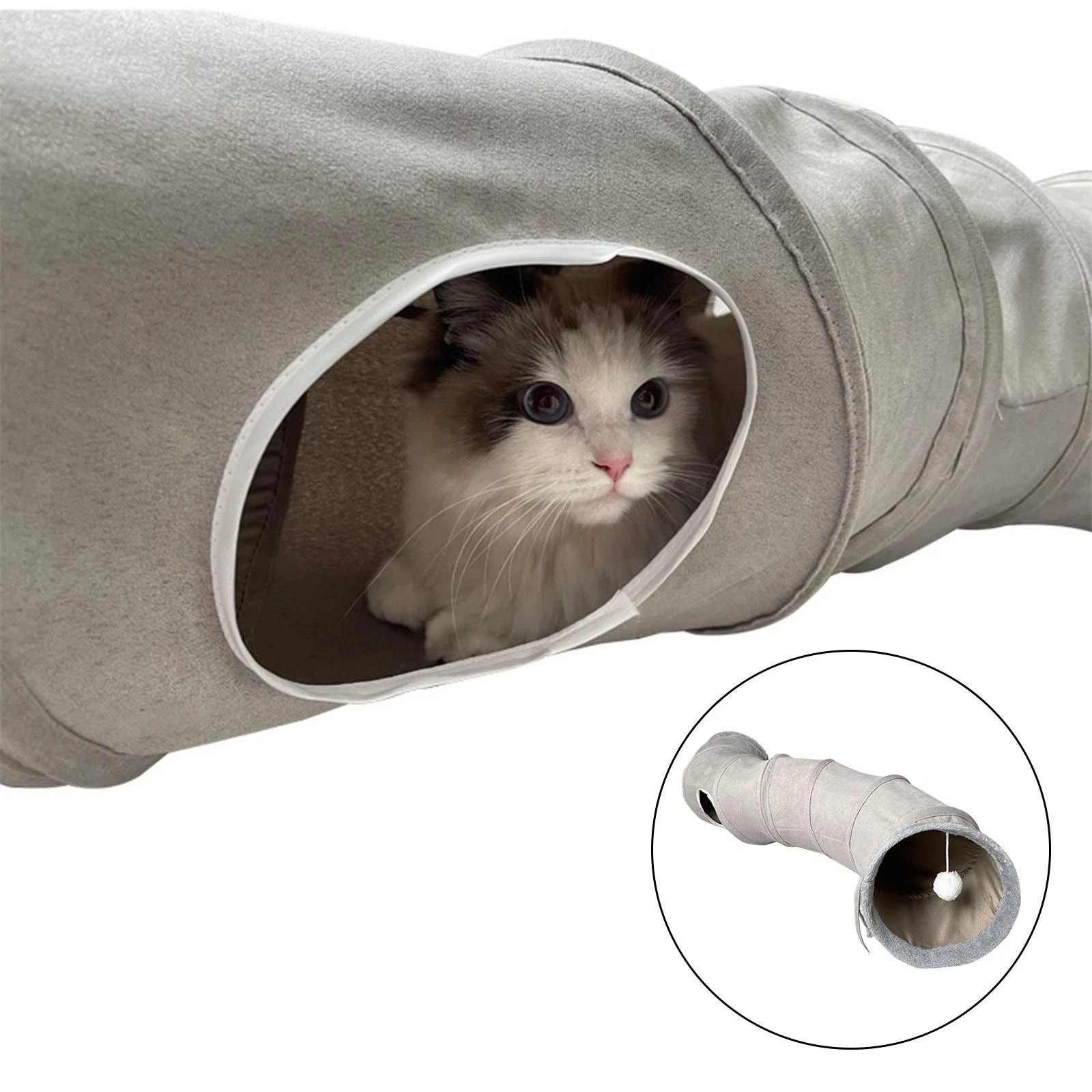 Foldable Cat Tunnel Puppy S Shaped Pet Cat Toy Supplies Play Toy Tube
