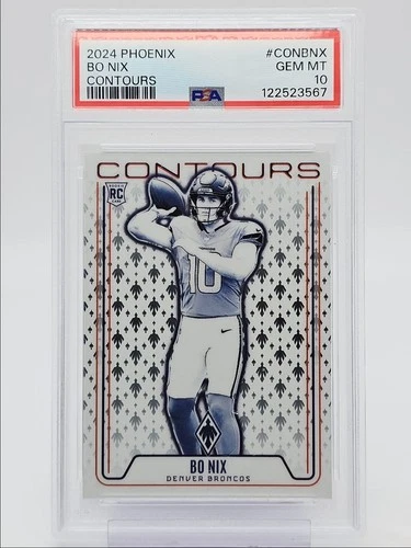 BO NIX 2024 PHOENIX FOOTBALL ROOKIE CONTOURS BRONCOS GEM RC PSA 10 Q0004