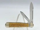 Vintage SARGENT USA Gold Sparkle Small Coke Bottle Jack Knife
