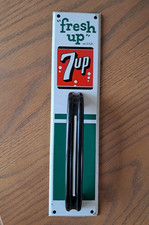 Early 1960s 7up Metal Door Pull/Door Handle Sign-Bakelite Handle-7up 