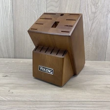 Viking Knife Block Light Walnut Color 16 Slot Replacement Block Only