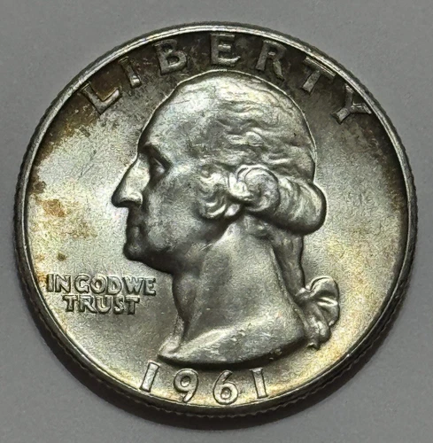 1961 Washington Silver Quarter 25¢ (90% Silver) ~ BU