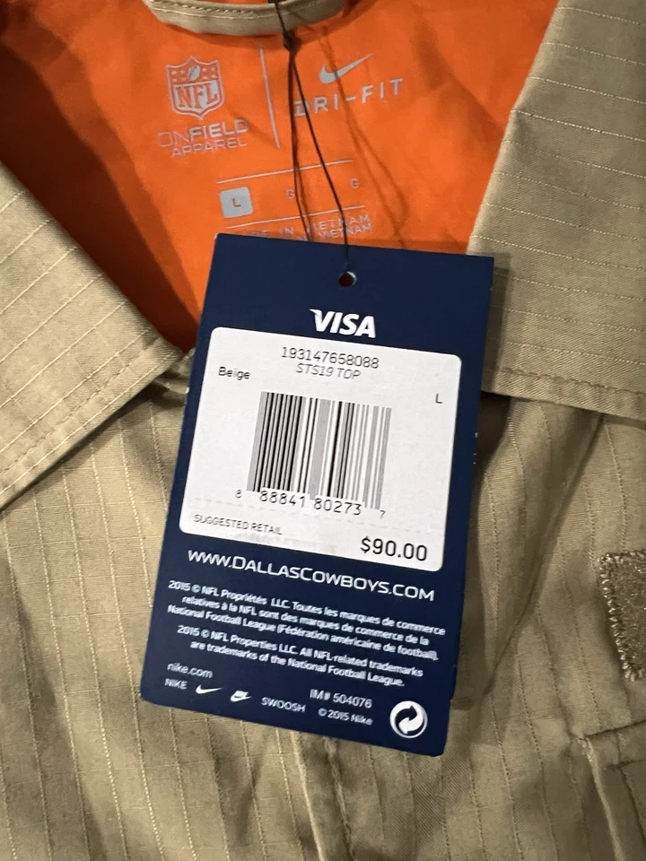 Nueva Camisa Para Hombre Dallas Cowboys Nike Salute to Service Tejida Lateral con Botones Foto 2 de 2