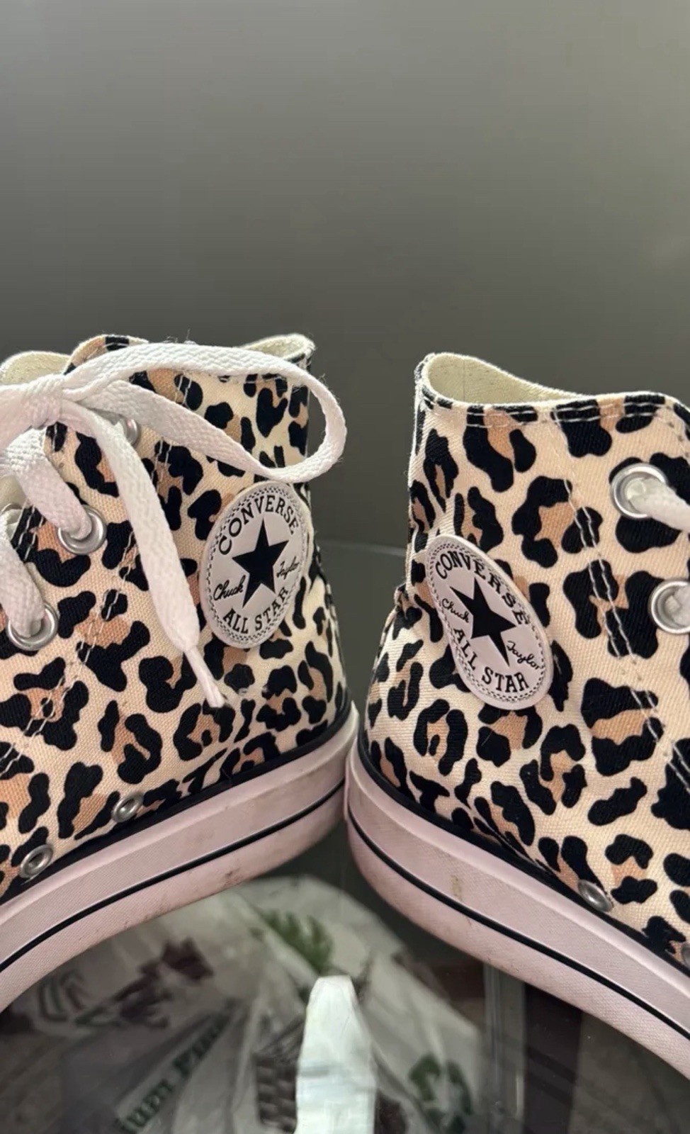 Women’s Custom Leopard Platform Converse Shoe Siz… - image 4