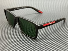 PRADA LINEA ROSSA PS 05YS DG006U Black Rubber Green 58 mm Men's Sunglasses