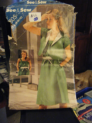 Butterick See & Sew 3805 Misses Unlined Jacket & Dress Pattern - Sizes 8/10/12