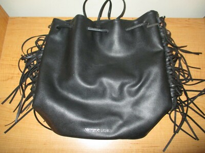 Victorias Secret Black Boho Backpack Fashion Show Bag Fringe - NWOT NWOT Victoria main image 2