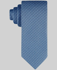 TOMMY HILFIGER Blue Derby Geo Geometric Silk Blend Neck Tie NEW
