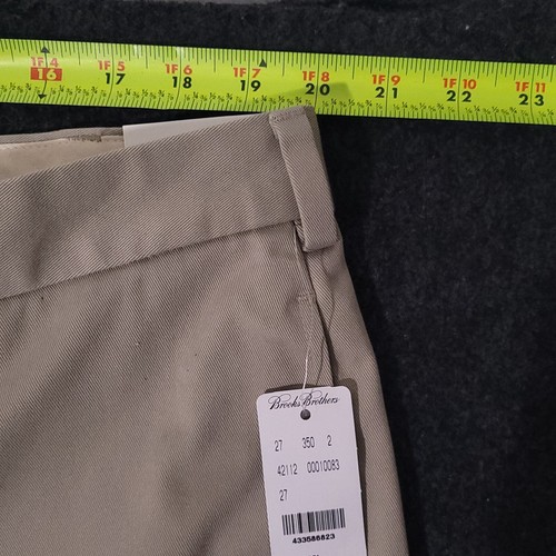 Brooks Brothers Advantage Chino Clark Pantaloni Uomo 40x32 Beige Piatto Frontale Dritto - Foto 7 di 18