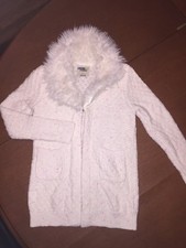 OshKosh Cardigan Girls 3T With Fur Colar