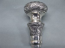 Vintage Spare part Solid Knob Silver Brass Head handle for walking stick Cane