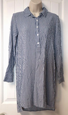FOREVER 21 womens long sleeve striped shirt dress size M