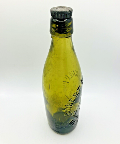 Antique Robert Deuchar Ltd Newcastle Green Beer Bottle With Matching Top - 第 9/13 張圖片